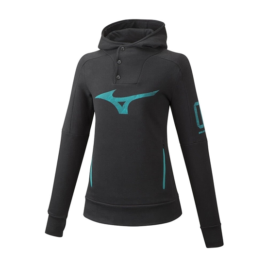 Mizuno Heritage Hoodie Dam Svarta | 935624UHR