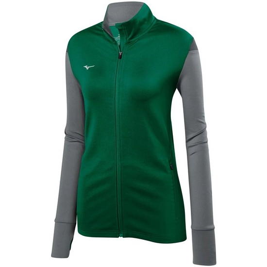 Mizuno Horizon Full Zip Volleyball Jacka Dam Gröna Grå | 348216IYB