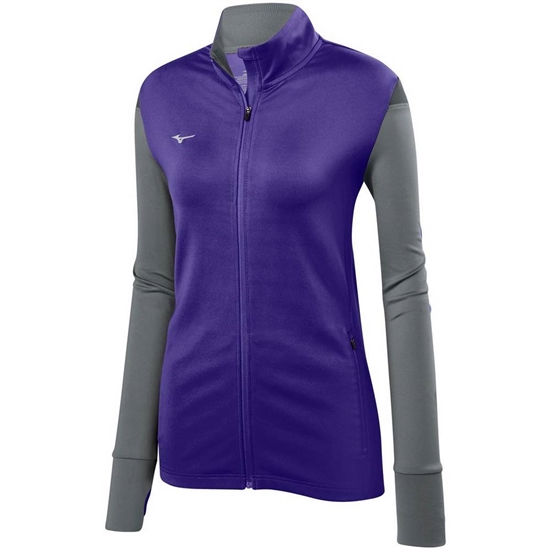 Mizuno Horizon Full Zip Volleyball Jacka Dam Lila Grå | 459167HSL