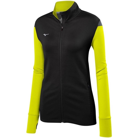 Mizuno Horizon Full Zip Volleyball Jacka Dam Svarta Citron | 609325CQK