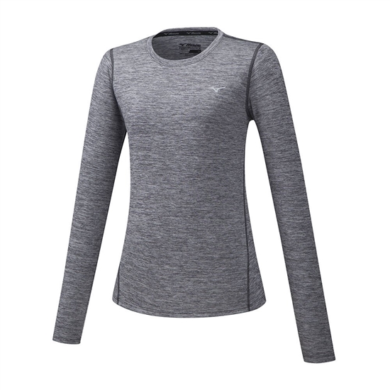 Mizuno Impulse Core LS Löpar T shirts Dam Grå | 724531CFN