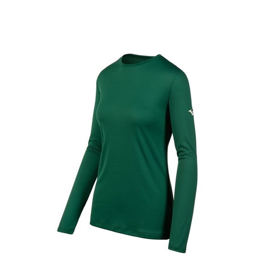 Mizuno Long Sleeve T shirts Dam Gröna | 798235UWF