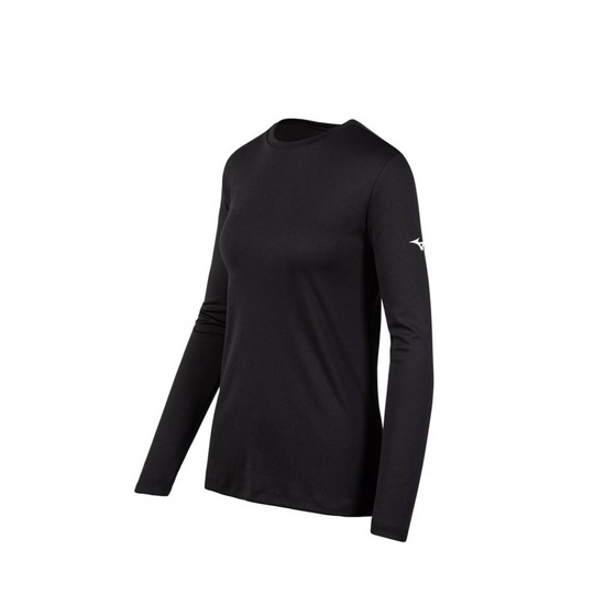 Mizuno Long Sleeve T shirts Dam Svarta | 463915YAF