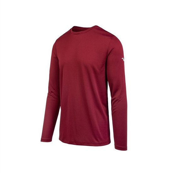 Mizuno Long Sleeve T shirts Herr Röda | 942163DIN