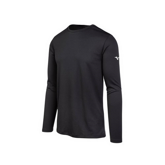 Mizuno Long Sleeve T shirts Herr Svarta | 413657RBF