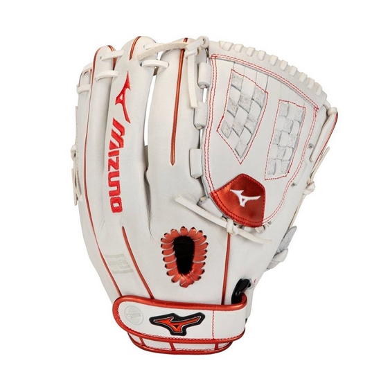 Mizuno MVP Prime SE Fastpitch Softball 12" Handskar Dam Vita Röda | 825693GKZ