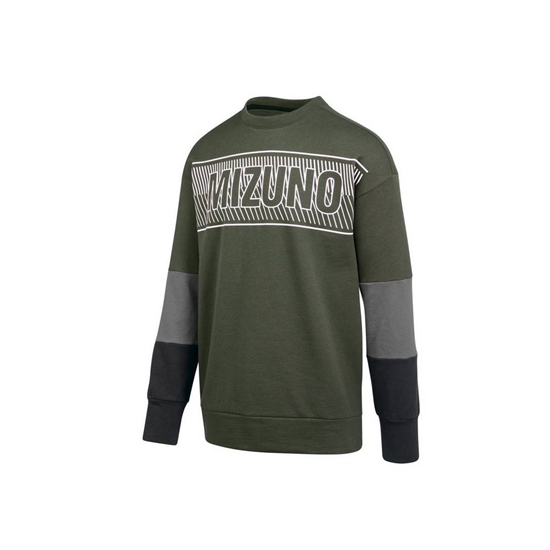 Mizuno MZ1 Tokyo Fleece Crew Blast Dam Gröna Svarta | 329847QYI