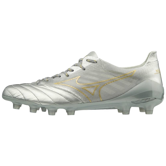 Mizuno Morelia Neo II Beta Made in Japan Fotbollskor Herr Silver Guld | 890512RMT