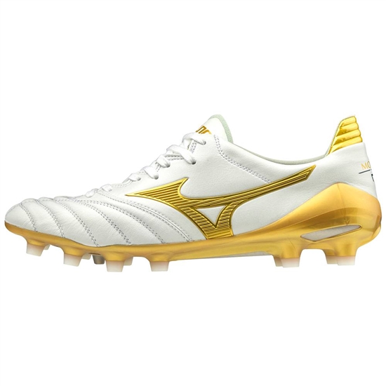 Mizuno Morelia Neo II Made in Japan Fotbollskor Herr Vita Guld | 084951BIR