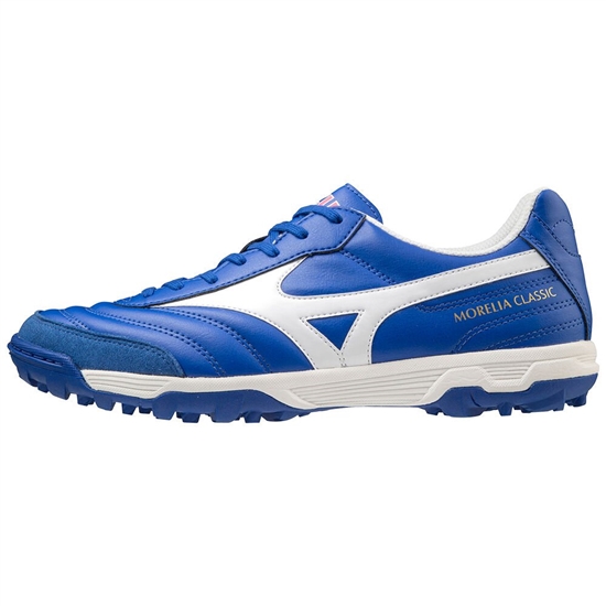 Mizuno Morelia Sala Klassiska TF Fotbollskor Dam Blå Vita | 627084CMG