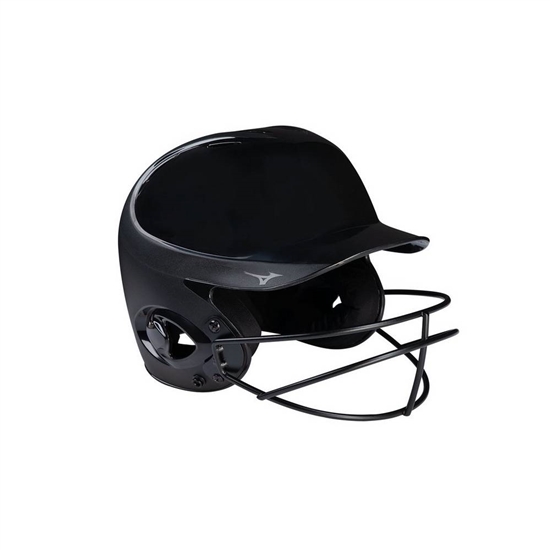 Mizuno Mvp Series Solid Batting Helmet With Fastpitch Softball Mask Helmet Dam Svarta | 421605EFW