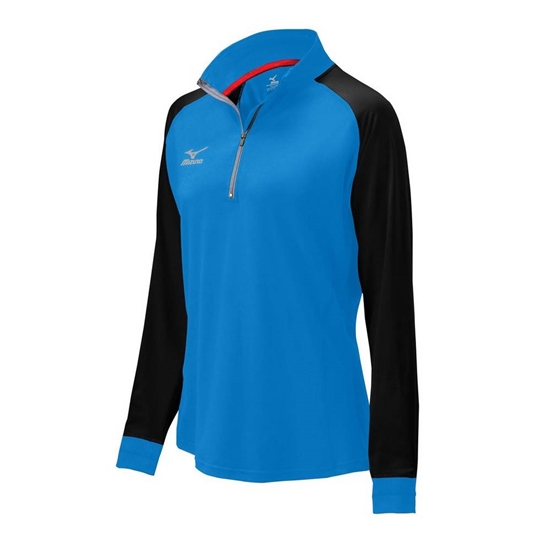 Mizuno Prime 1/2 Zip Volleyball Jacka Dam Blå Svarta | 293865UAZ