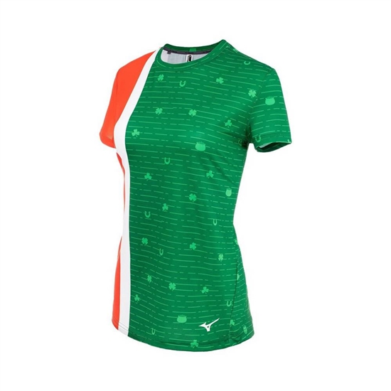 Mizuno Printable Korta Sleeve T shirts Dam Gröna | 120875EYD