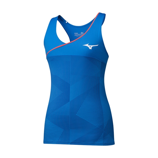 Mizuno Printed Tank Tops Dam Blå | 128067GHF