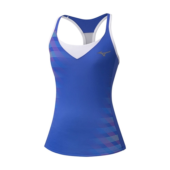 Mizuno Printed Tank Tops Dam Blå | 591042OGQ