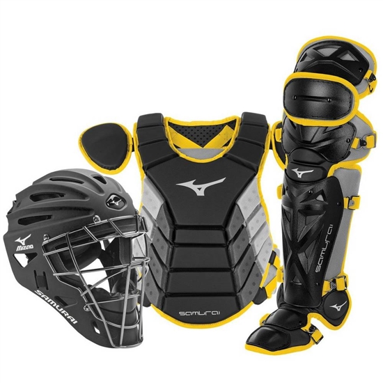 Mizuno Samurai Adult 15" Baseball Boxed Set Catchers Gear Herr Svarta Gula | 345678RIZ