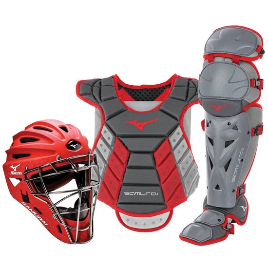 Mizuno Samurai Boxed Set 13-14" Catchers Gear Dam Grå Röda | 174308BYW