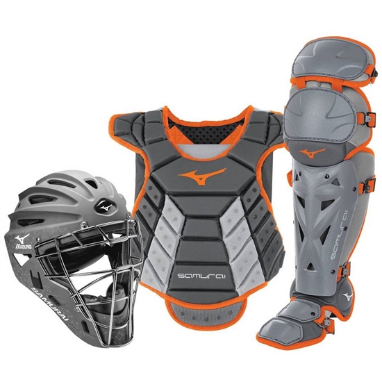 Mizuno Samurai Boxed Set 13-14" Catchers Gear Dam Grå Orange | 254768RMD