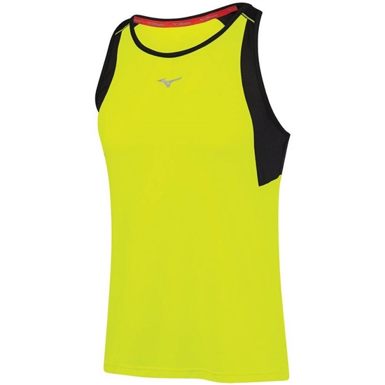 Mizuno Singlet Alpha Vent Tank Tops Herr Gula Svarta | 058172GRT