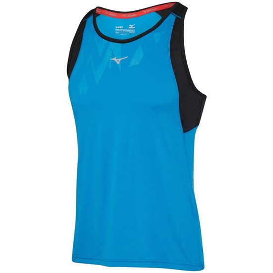 Mizuno Singlet Alpha Vent Tank Tops Herr Blå Svarta | 918502IUW