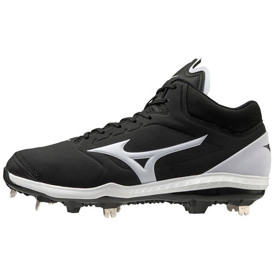 Mizuno Sweep 5 Mid Metal Baseball Skor Dam Svarta Vita | 247103BJL