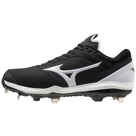 Mizuno Sweep 5 Mid Metal Baseball Skor Dam Svarta Vita | 932864ILZ