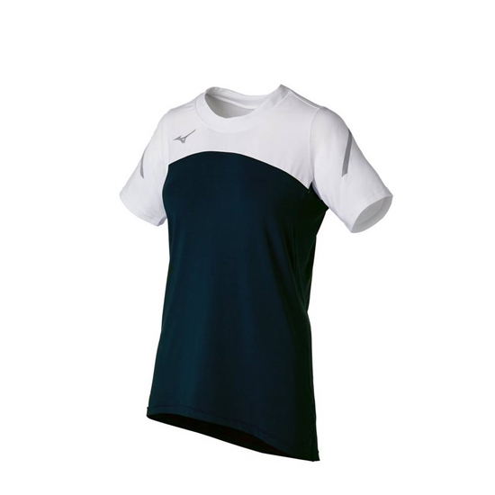 Mizuno Techno VII Korta Sleeve Jersey Dam Svarta Vita | 025164LHQ