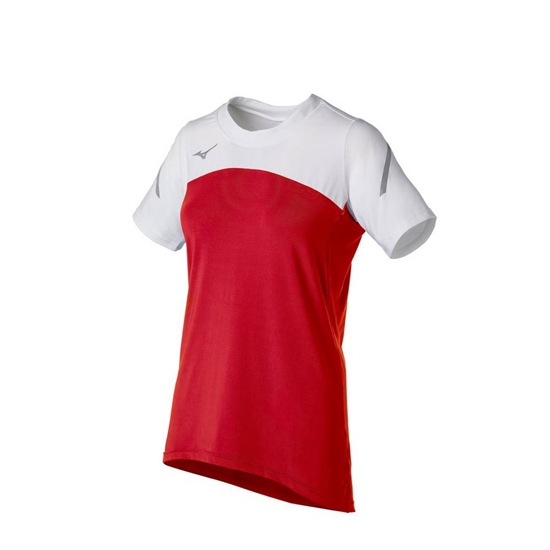 Mizuno Techno VII Korta Sleeve Jersey Dam Röda Vita | 873521GEH