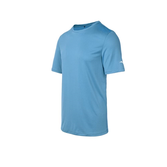 Mizuno Tee T shirts Herr Ljusblå | 748019OYJ