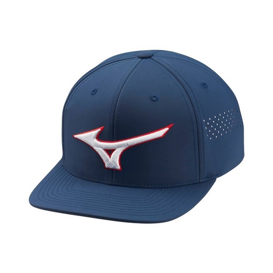 Mizuno Tour Platta Snapback Hatt Dam Marinblå | 063871BIR