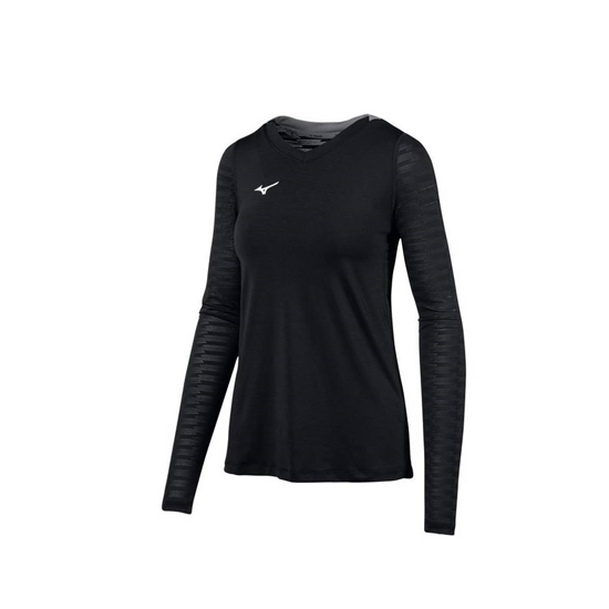 Mizuno United Long Sleeve Jersey Dam Svarta | 629804JUF