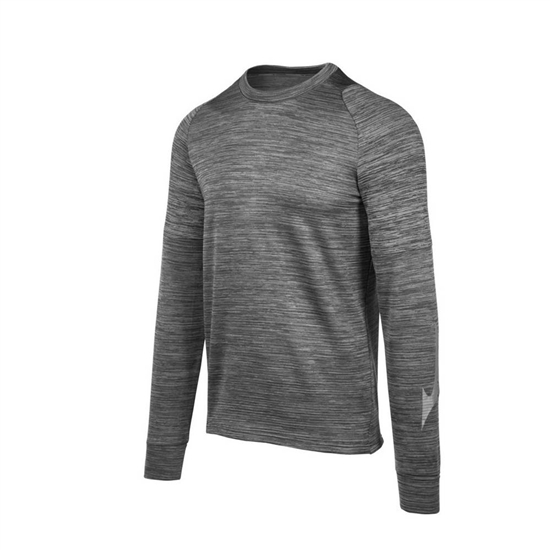 Mizuno Velocity Long Sleeve Crew T shirts Herr Grå | 145279QDC