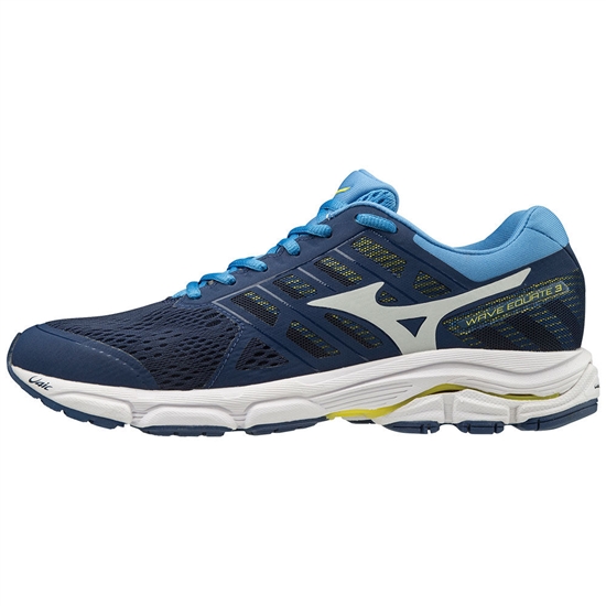 Mizuno WAVE EQUATE 3 Löparskor Herr Blå Grå Gula | 375294MBI