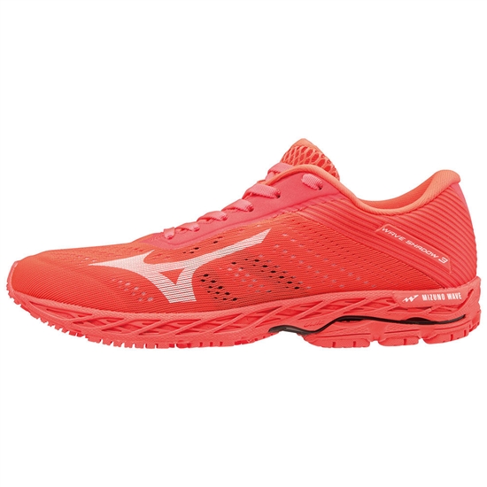 Mizuno WAVE SHADOW 3 Löparskor Dam Korall Vita | 134572JUB