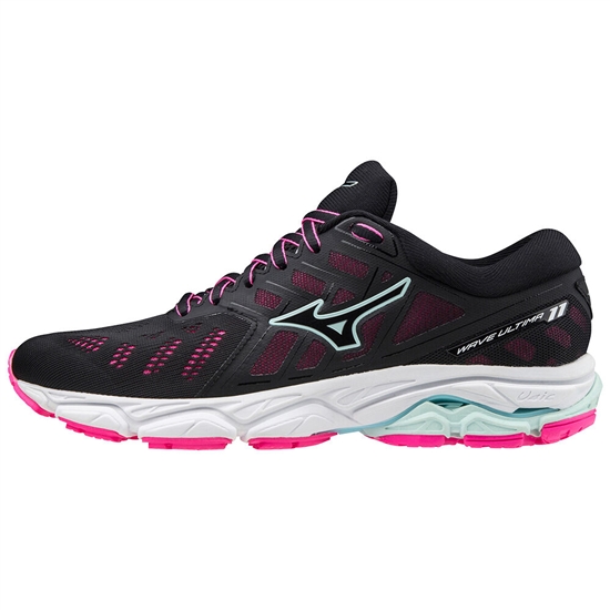 Mizuno WAVE ULTIMA 11 Löparskor Dam Svarta Ljusturkos Rosa | 458012BUL