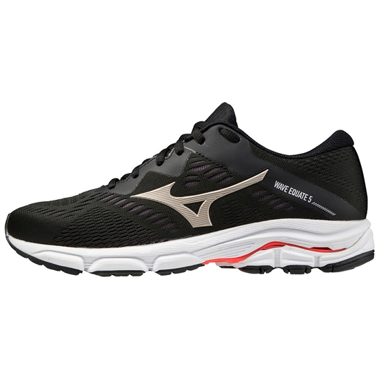 Mizuno Wave Equate 5 Löparskor Dam Svarta Guld Röda | 597136NFX