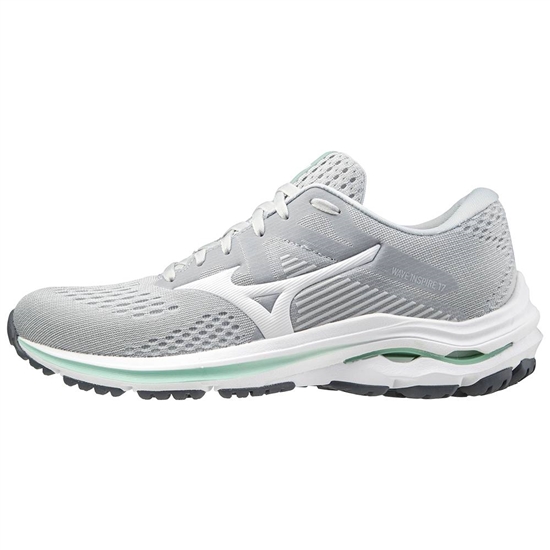 Mizuno Wave Inspire 17 D Breda Löparskor Dam Grå Vita | 105486VHE