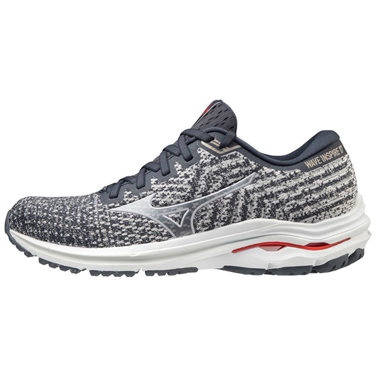 Mizuno Wave Inspire 17 WAVEKNIT Löparskor Dam Grå | 076318XKF