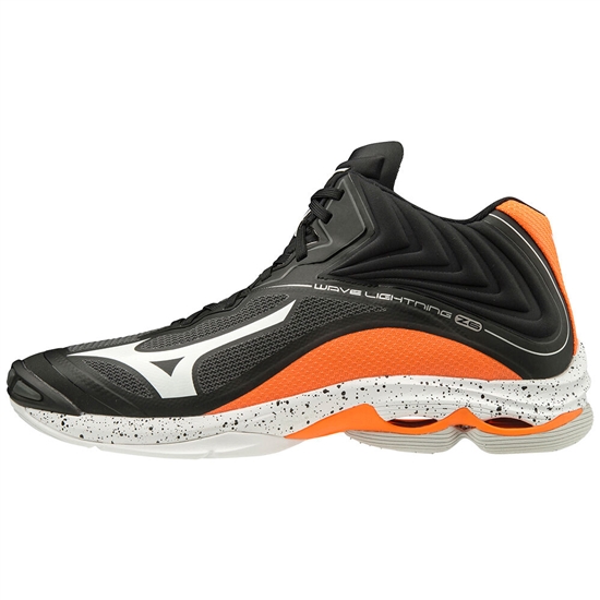 Mizuno Wave Lightning Z6 Mid Volleybollskor Herr Svarta Vita Orange | 130824FWC