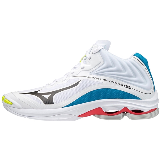 Mizuno Wave Lightning Z6 Mid Volleybollskor Herr Vita Svarta Blå | 798321CHO