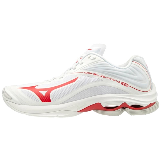 Mizuno Wave Lightning Z6 Volleybollskor Dam Vita Röda | 192035GCJ