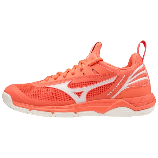 Mizuno Wave Luminous Volleybollskor Dam Korall Vita | 206159WTX