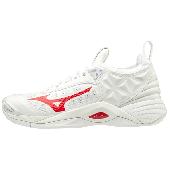 Mizuno Wave Momentum Volleybollskor Dam Vita Röda | 605129BKY