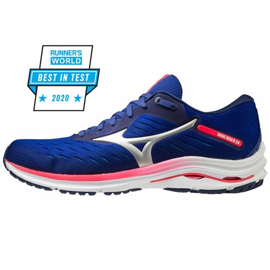 Mizuno Wave Rider 24 Löparskor Herr Blå Rosa | 356091SOA