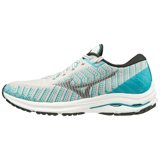 Mizuno Wave Rider 24 WAVEKNIT D Breda Löparskor Dam Vita Blå | 826045STX