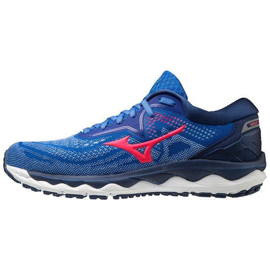 Mizuno Wave Sky 4 Löparskor Dam Blå Rosa | 509263XVB