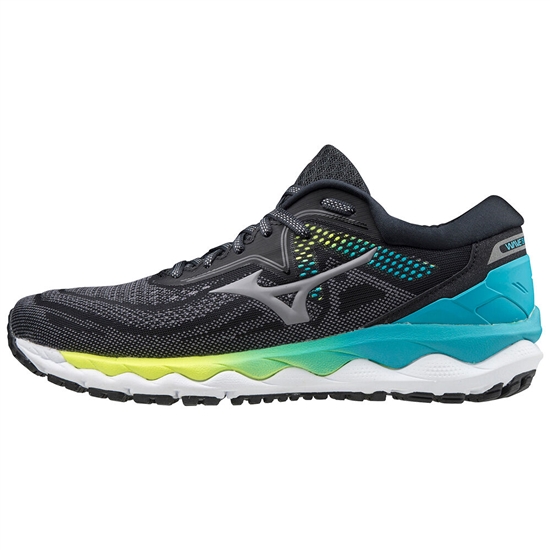 Mizuno Wave Sky 4 Löparskor Dam Svarta Blå | 679053FOX