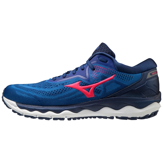 Mizuno Wave Sky 4 Löparskor Herr Blå Rosa | 532791BOX